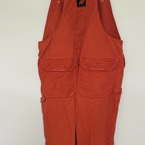 Dungaree Red Overalls denim jumpsuit Size Medium - Picture 5 of 6